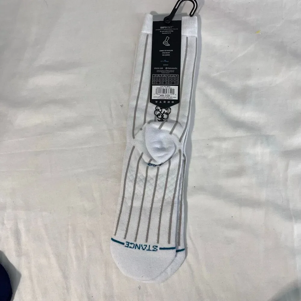 Stance combed cotton blend crew socks with mid cushioning men’s  large new